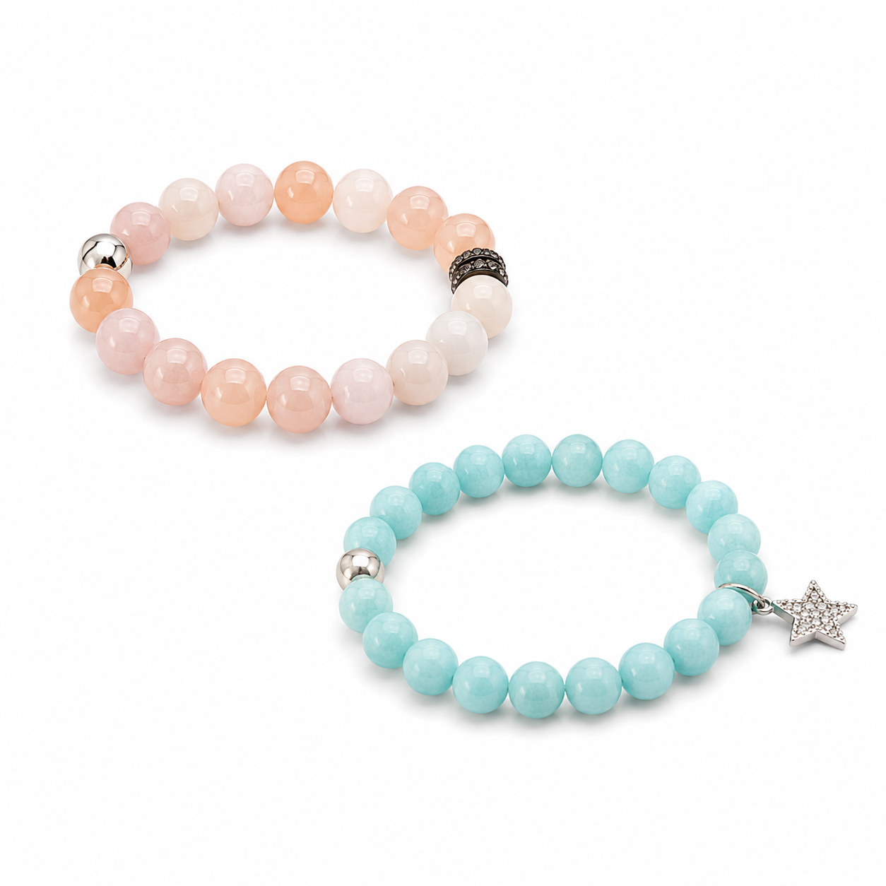 Blush & Aqua Bracelet Set