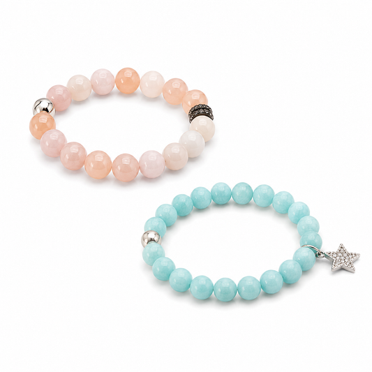 Blush & Aqua Bracelet Set